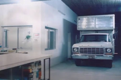 Camioneta utilizada en los primeros años de distribución